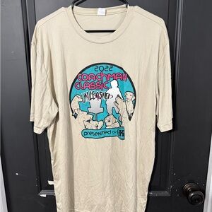 Disc Golf Beige Graphic T-Shirt with Colorful Print